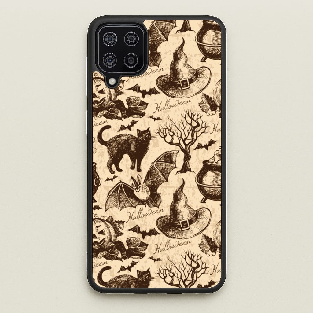 Vintage Halloween Pattern - Phone Case for Galaxy A12