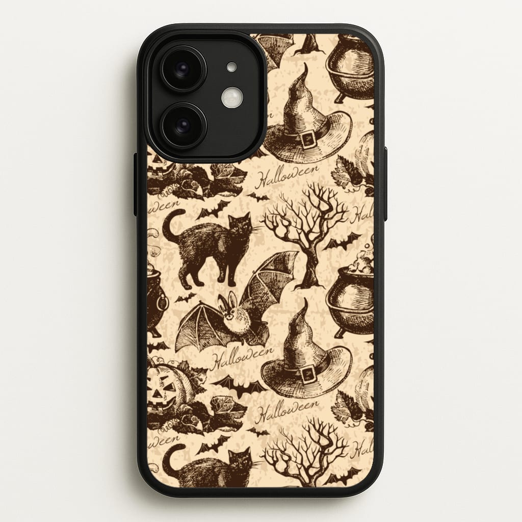 Vintage Halloween Pattern - Phone Case for iPhone 11