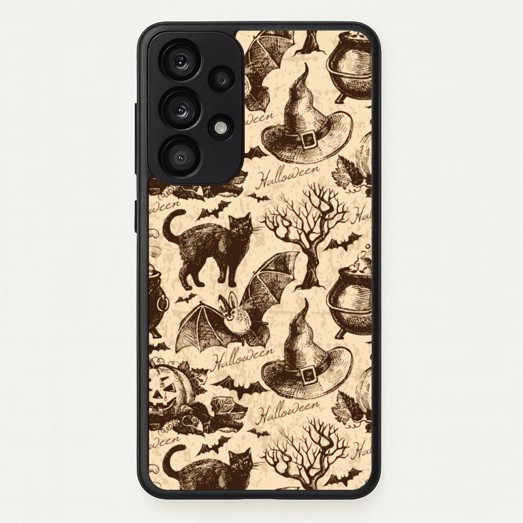 Vintage Halloween Pattern - Phone Case for Galaxy A53