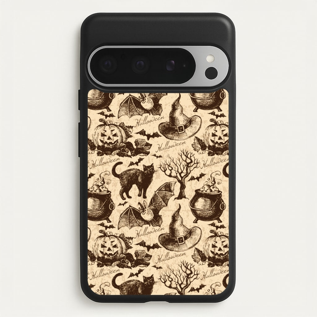 Vintage Halloween Pattern - Phone Case for Google Pixel 9 Pro XL