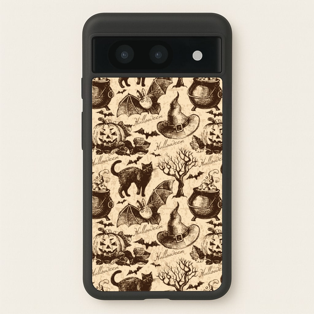 Vintage Halloween Pattern - Phone Case for Google Pixel 8a