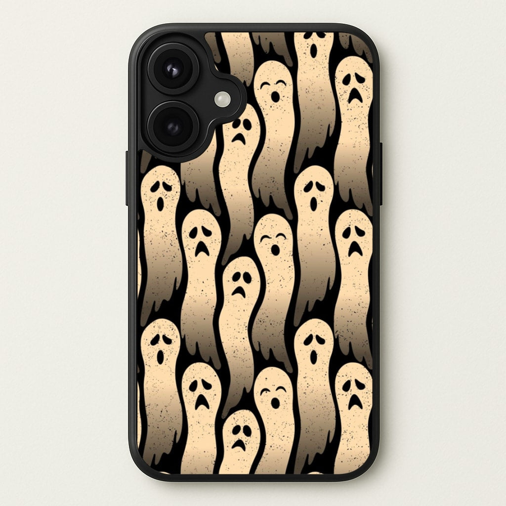 Vintage Wriggly Ghost Pattern Phone Case for iPhone 17