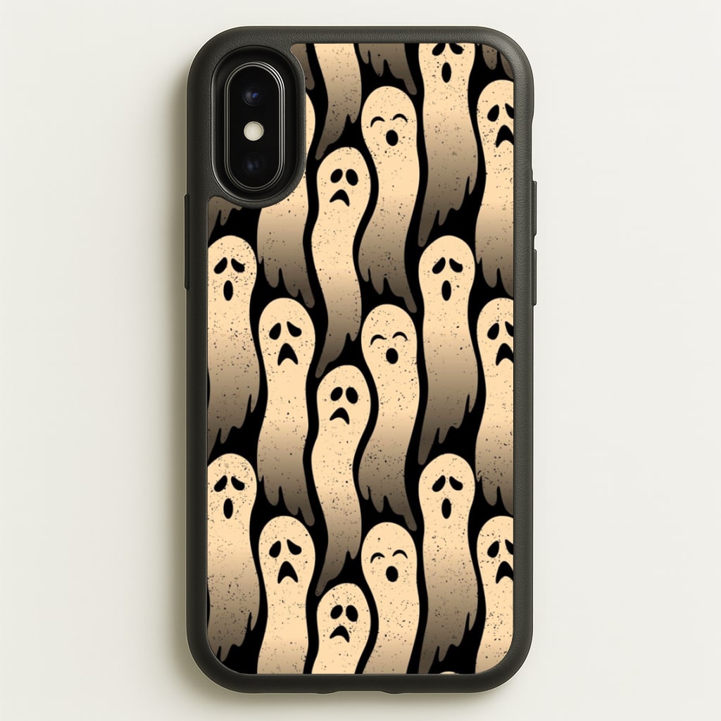 Vintage Wriggly Ghost Pattern - Phone Case for iPhone X / XS
