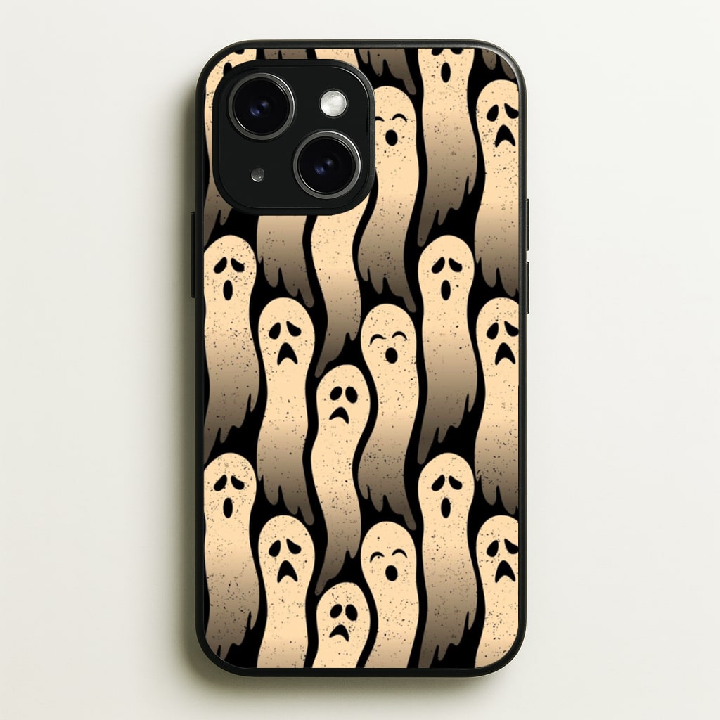 Vintage Wriggly Ghost Pattern - Phone Case for iPhone 15