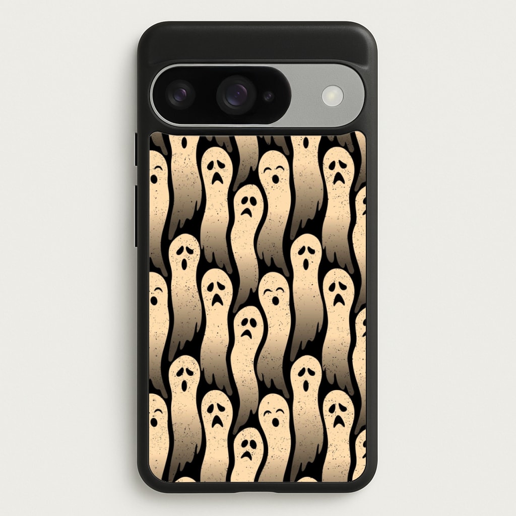 Vintage Wriggly Ghost Pattern Phone Case for Google Pixel 10 / 10 Pro