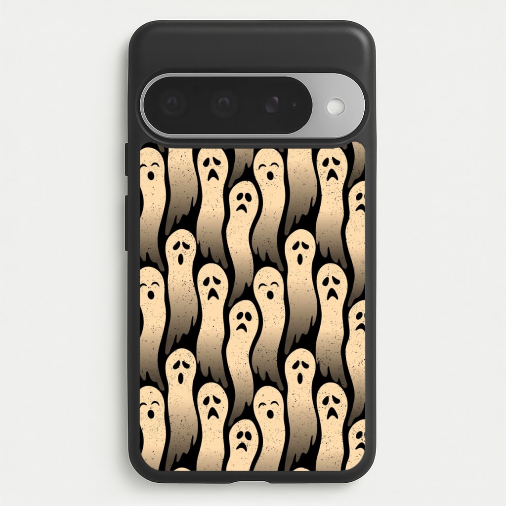 Vintage Wriggly Ghost Pattern Phone Case for Google Pixel 10 Pro XL