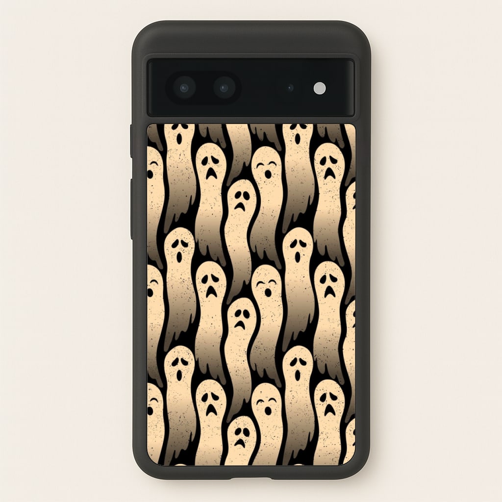 Vintage Wriggly Ghost Pattern - Phone Case for Google Pixel 7