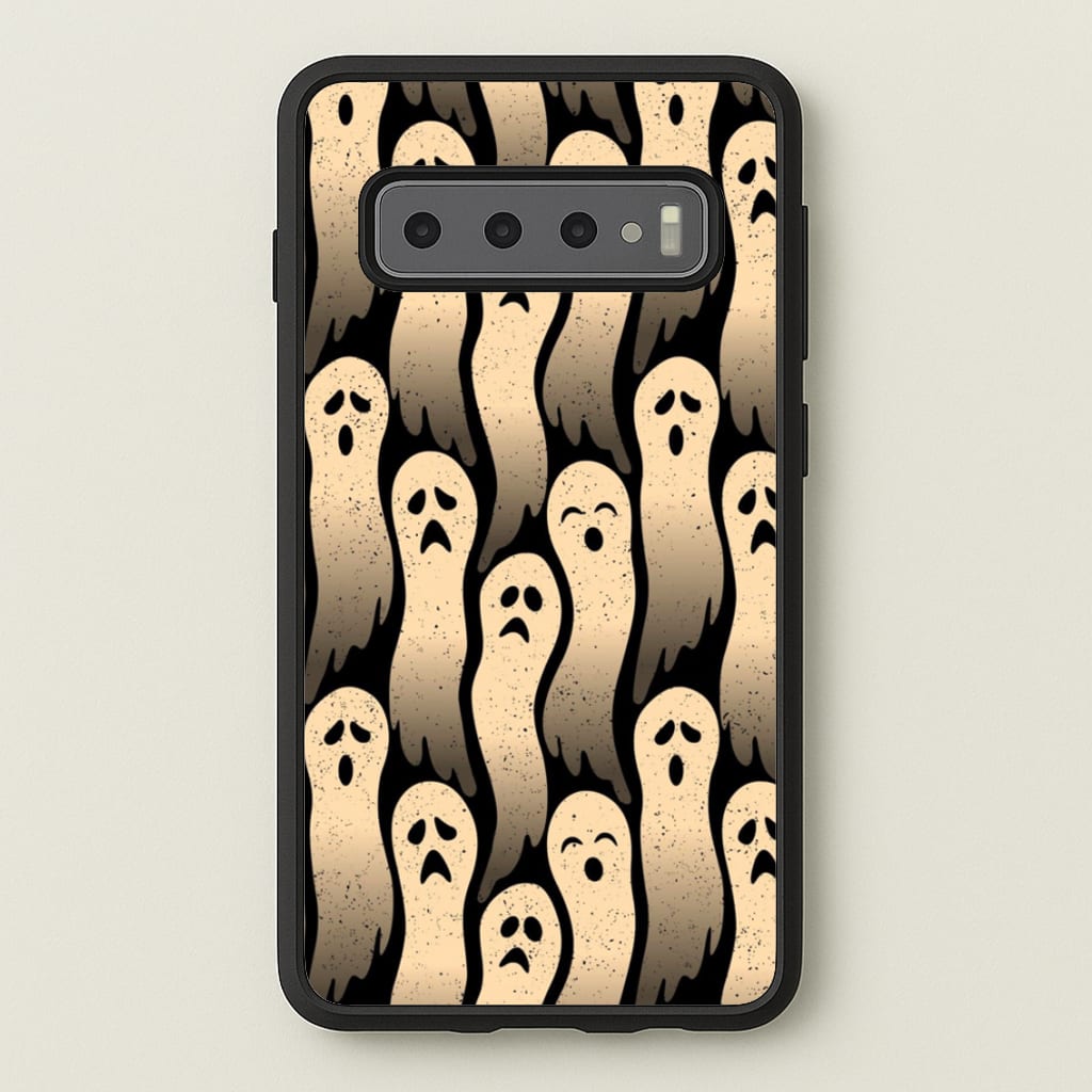 Vintage Wriggly Ghost Pattern - Phone Case for Galaxy S10 Plus