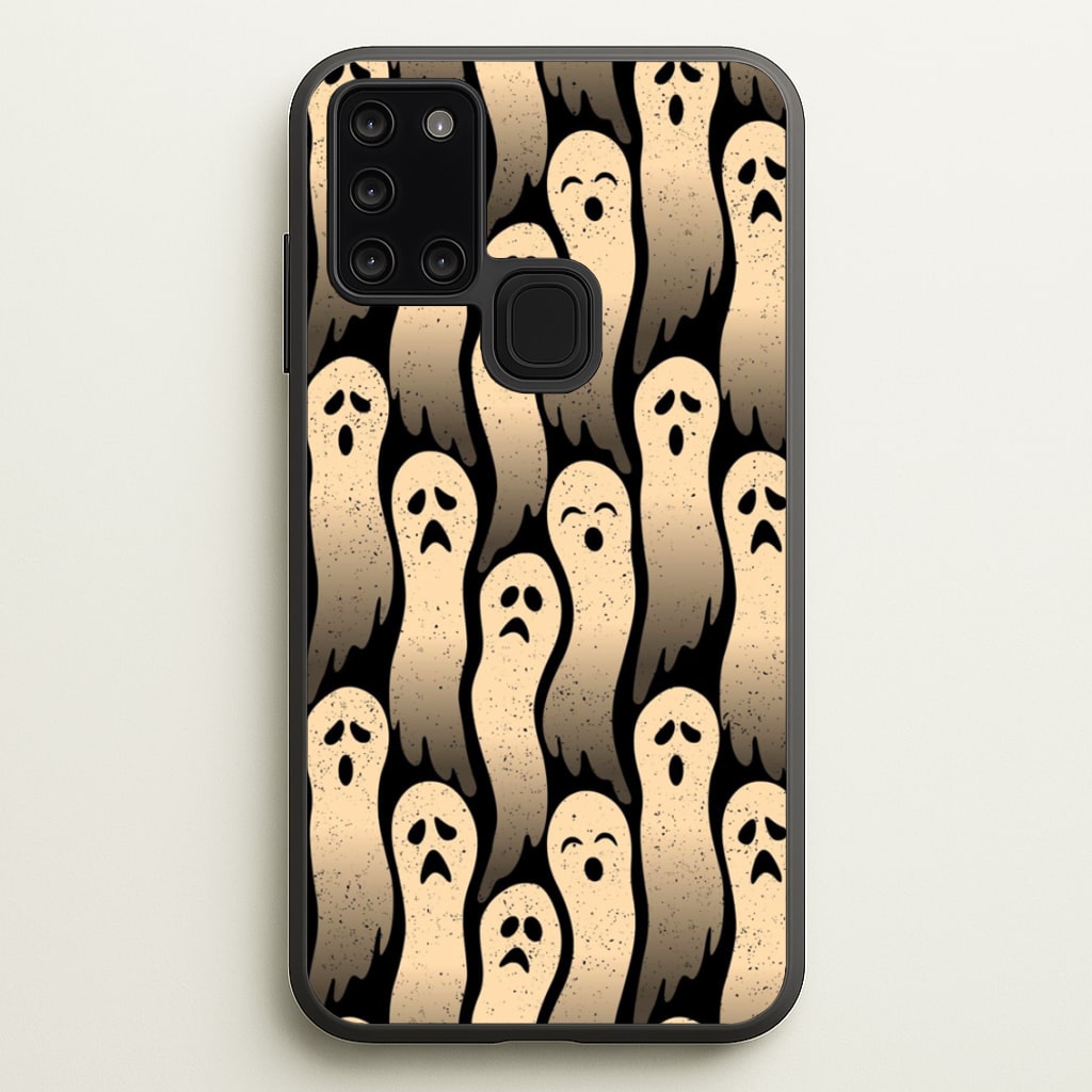 Vintage Wriggly Ghost Pattern - Phone Case for Galaxy A21s