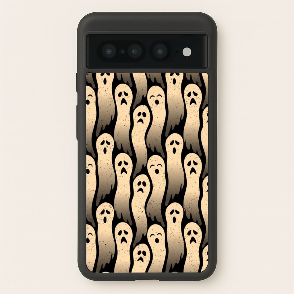 Vintage Wriggly Ghost Pattern - Phone Case for Google Pixel 7 Pro