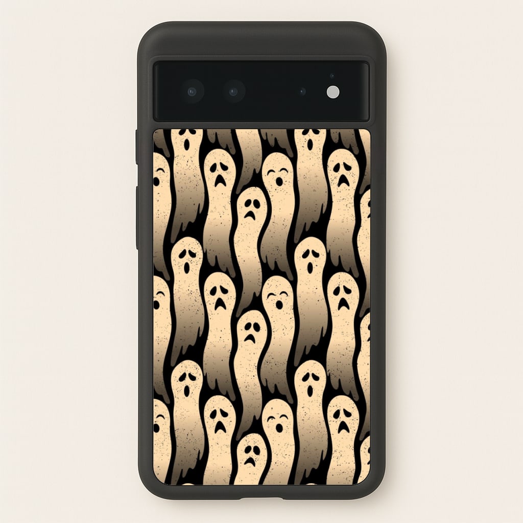 Vintage Wriggly Ghost Pattern - Phone Case for Google Pixel 6