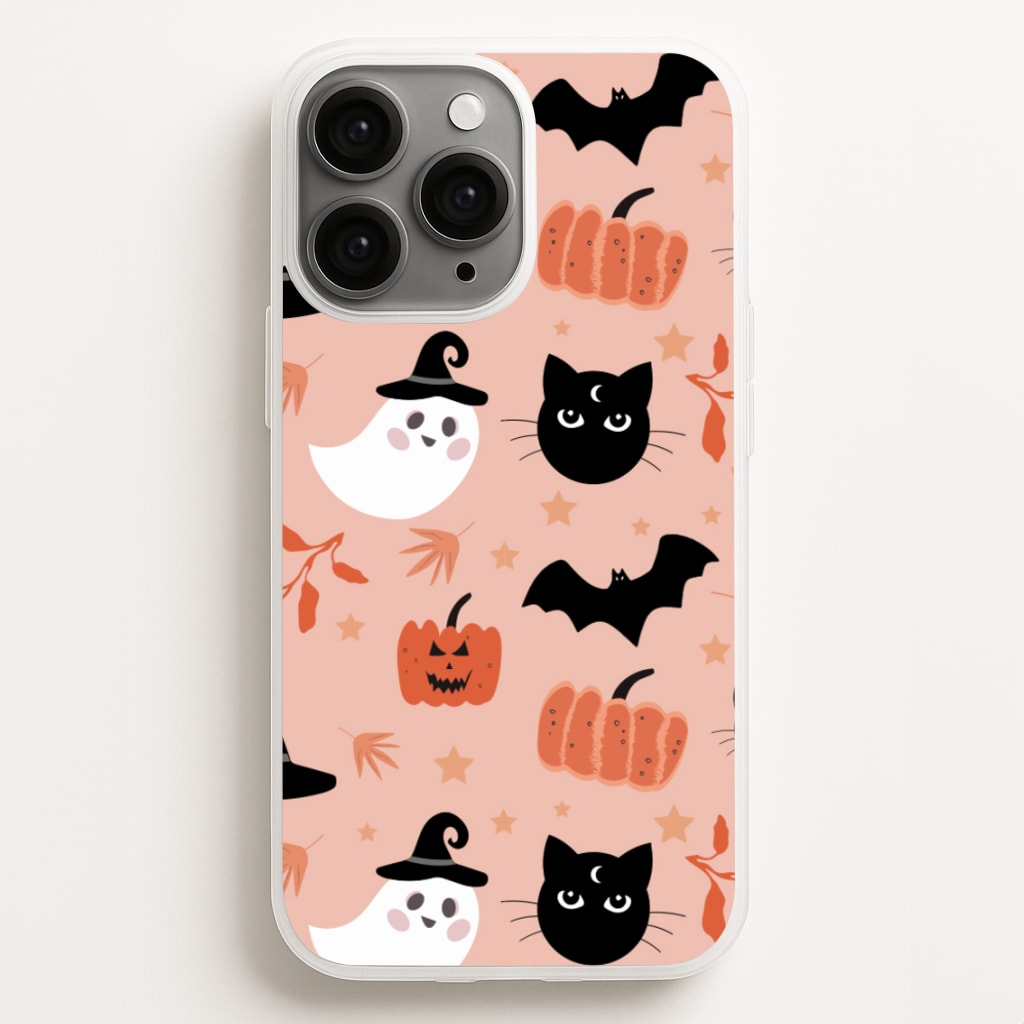 Pretty Pink Halloween Pattern - Halloween Phone Case for iPhone 16 Pro Max