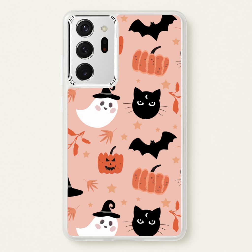 Pretty Pink Halloween Pattern - Halloween Phone Case for Galaxy Note 20 Ultra