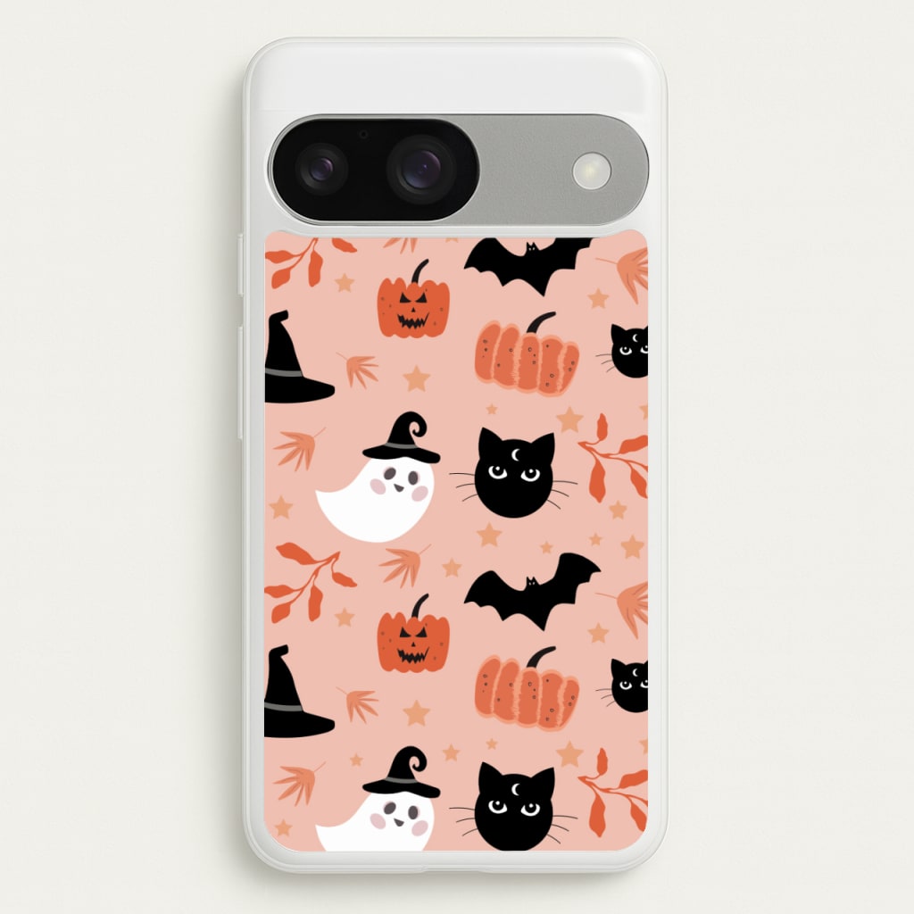 Pretty Pink Halloween Pattern - Halloween Phone Case for Google Pixel 9 / 9 Pro