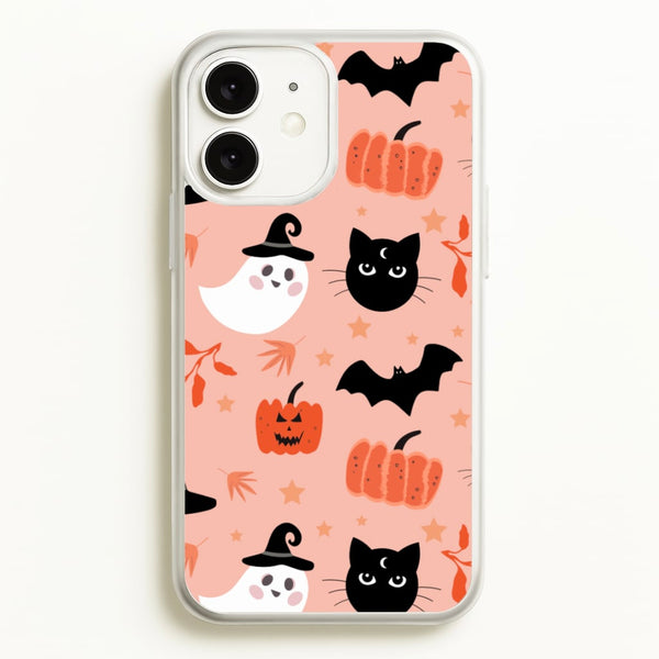Pretty Pink Halloween Pattern - Halloween Phone Case for iPhone 11