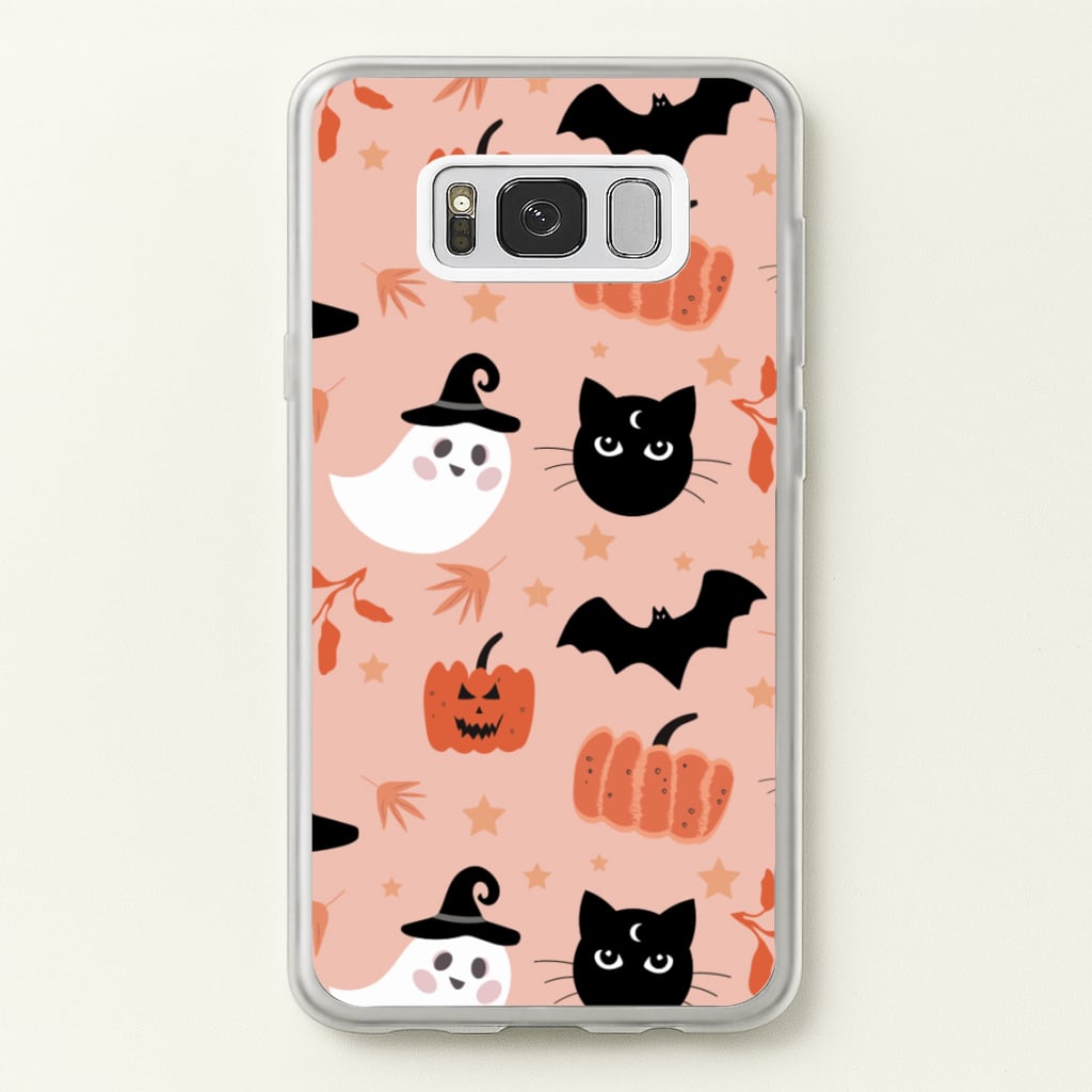 Pretty Pink Halloween Pattern - Halloween Phone Case for Galaxy S8