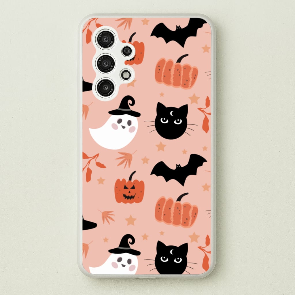 Pretty Pink Halloween Pattern - Halloween Phone Case for Galaxy A13