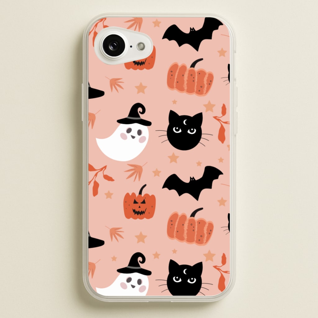 Pretty Pink Halloween Pattern - Halloween Phone Case for iPhone 16e