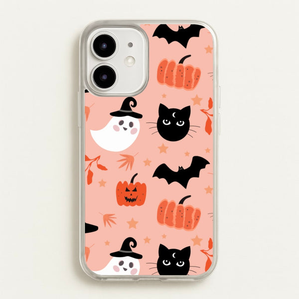 Pretty Pink Halloween Pattern - Halloween Phone Case for iPhone 12 / 12 Pro