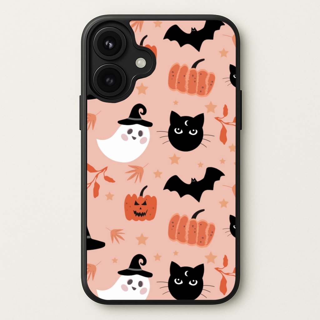 Pretty Pink Halloween Pattern Phone Case for iPhone 17