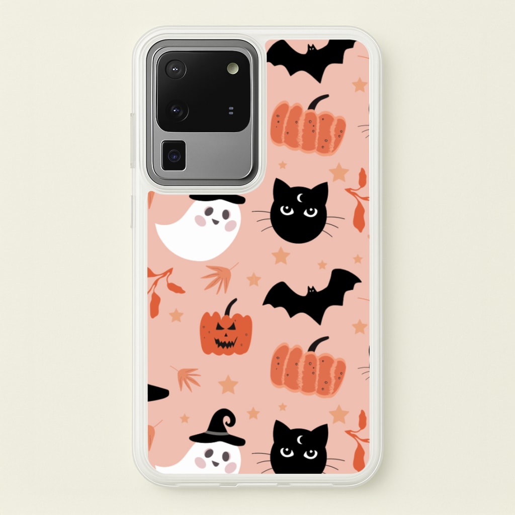 Pretty Pink Halloween Pattern - Halloween Phone Case for Galaxy S20 Ultra