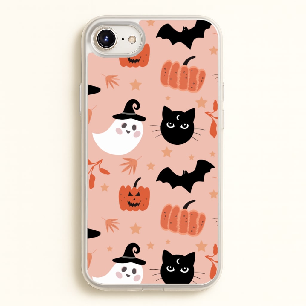Pretty Pink Halloween Pattern - Halloween Phone Case for iPhone 6 Plus / 7 Plus / 8 Plus