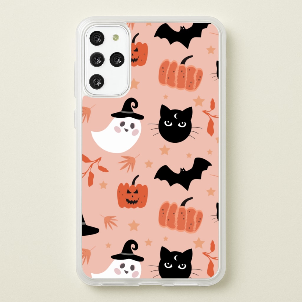 Pretty Pink Halloween Pattern - Halloween Phone Case for Galaxy S20 Plus