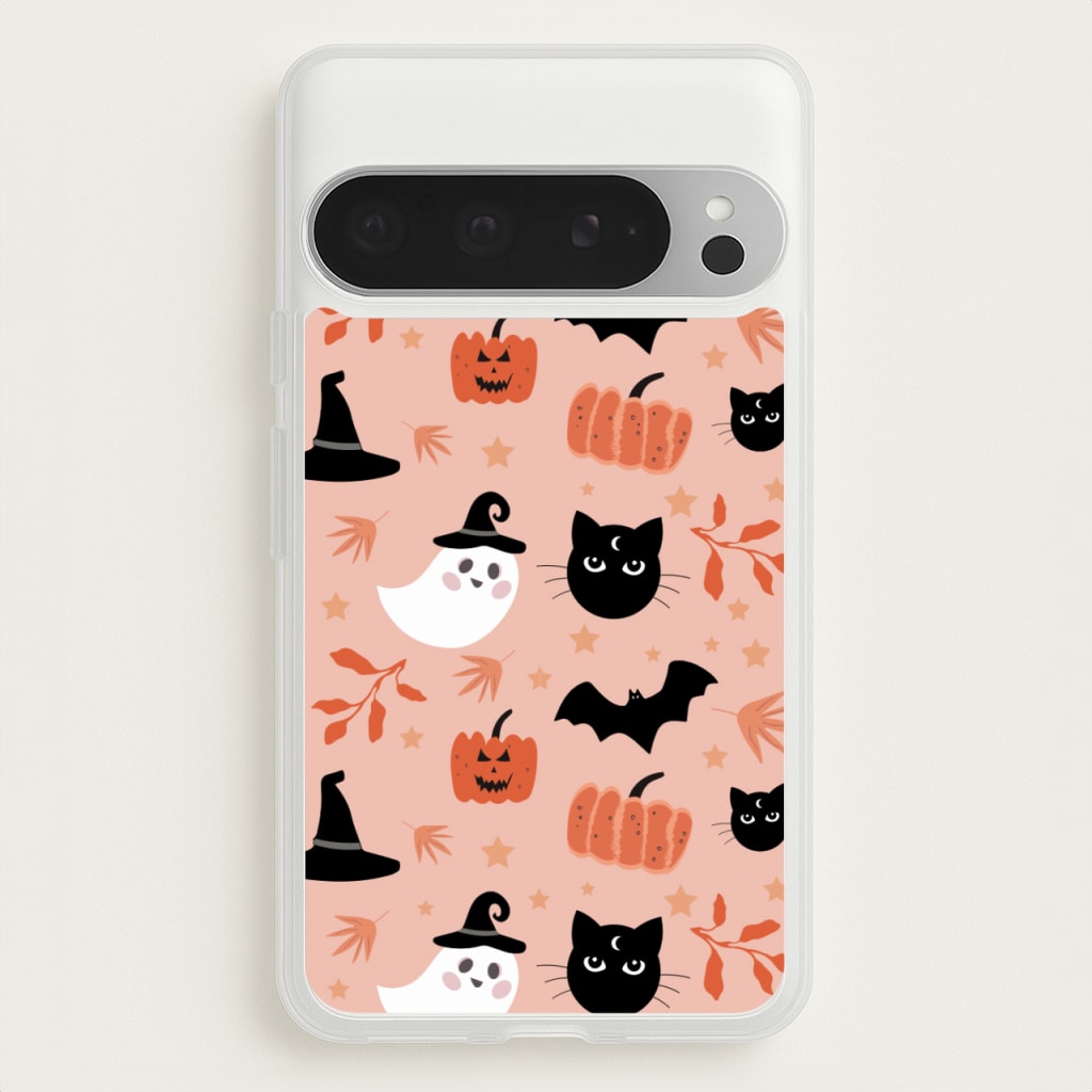 Pretty Pink Halloween Pattern - Halloween Phone Case for Google Pixel 9 Pro XL