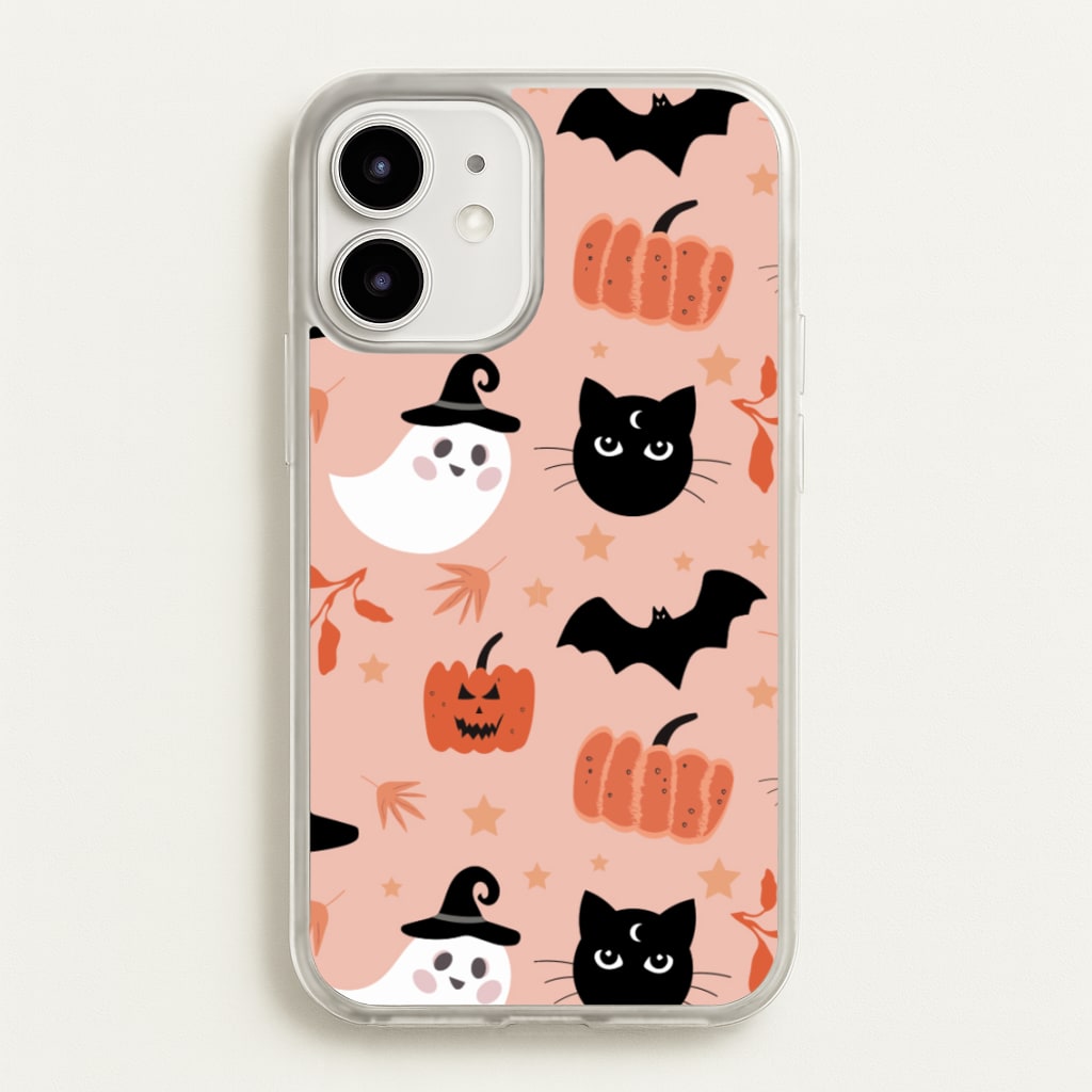 Pretty Pink Halloween Pattern - Halloween Phone Case for iPhone 12 Mini