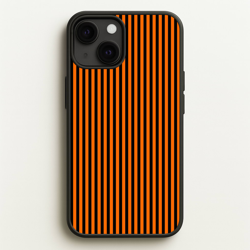 Orange & Black Stripe - Halloween Phone Case for iPhone 13 Mini