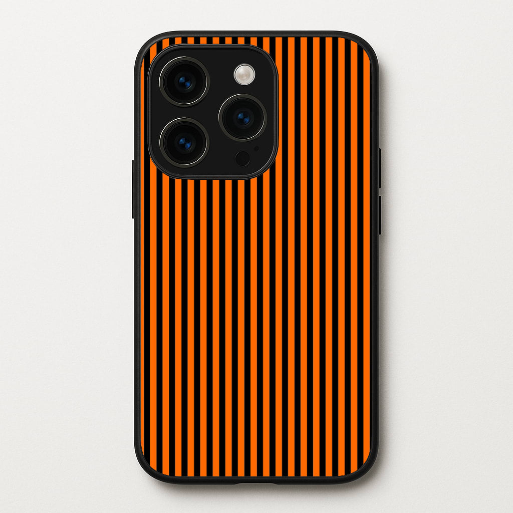 Orange & Black Stripe - Halloween Phone Case for iPhone 15 Pro Max