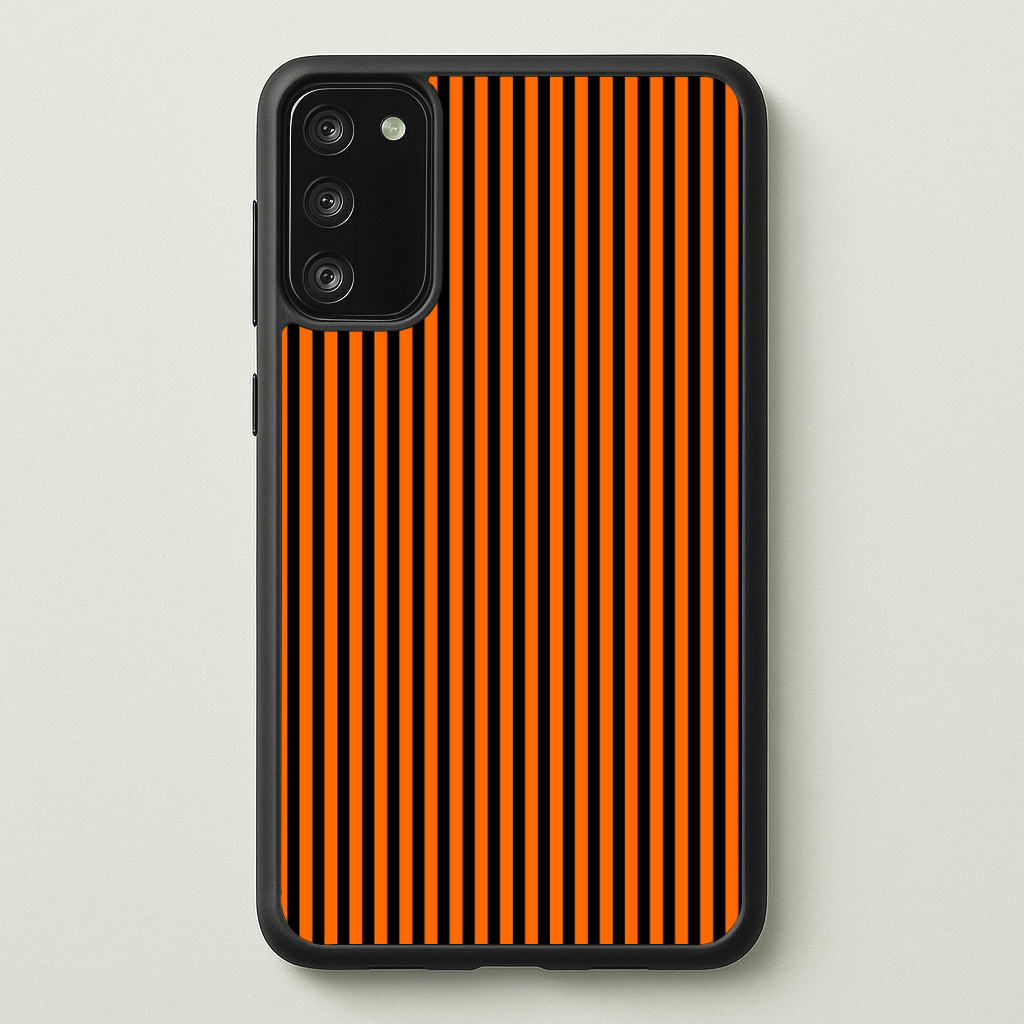 Orange & Black Stripe - Halloween Phone Case for Galaxy A41