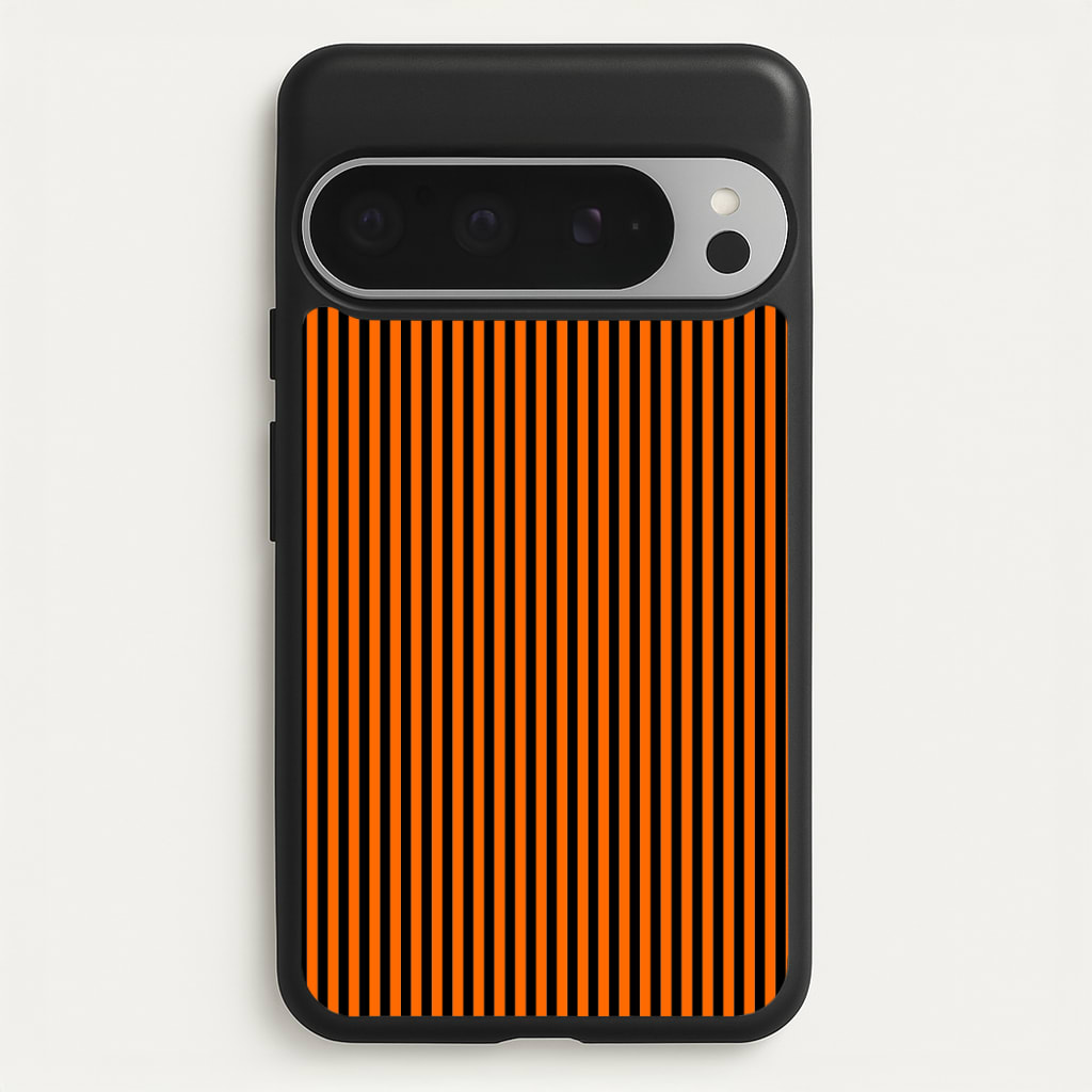 Orange & Black Stripe - Halloween Phone Case for Google Pixel 9 Pro XL