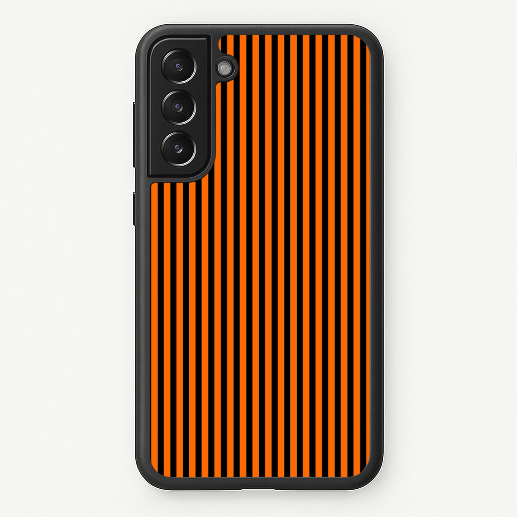 Orange & Black Stripe - Halloween Phone Case for Galaxy S22 Plus