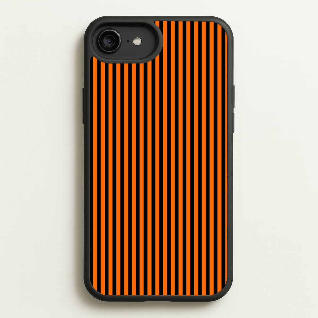 Orange & Black Stripe - Halloween Phone Case for iPhone 6 Plus / 7 Plus / 8 Plus