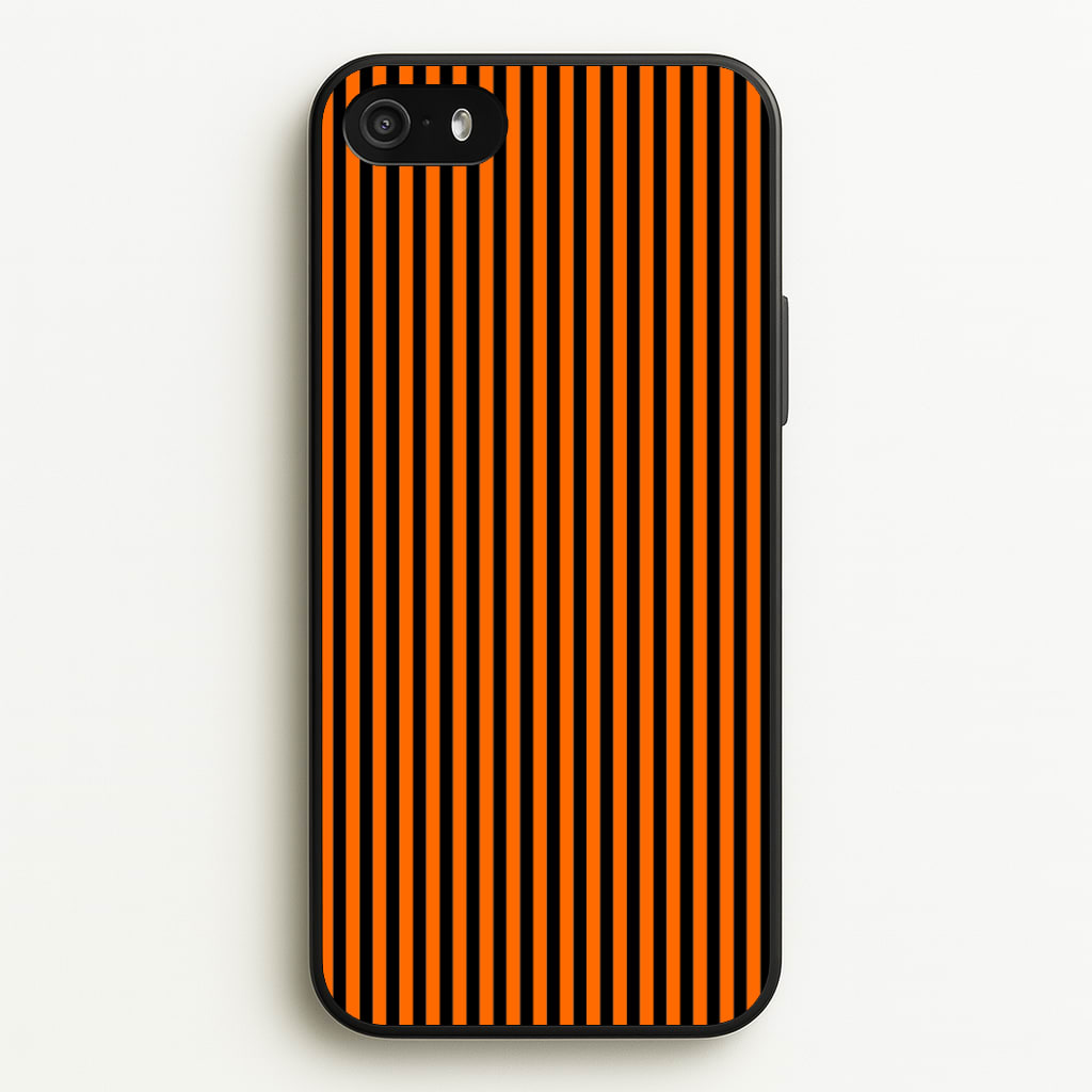 Orange & Black Stripe - Halloween Phone Case for iPhone 5 / 5s / SE 2016