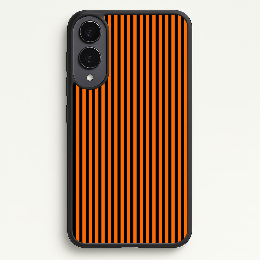 Orange & Black Stripe - Halloween Phone Case for Galaxy S25 Edge