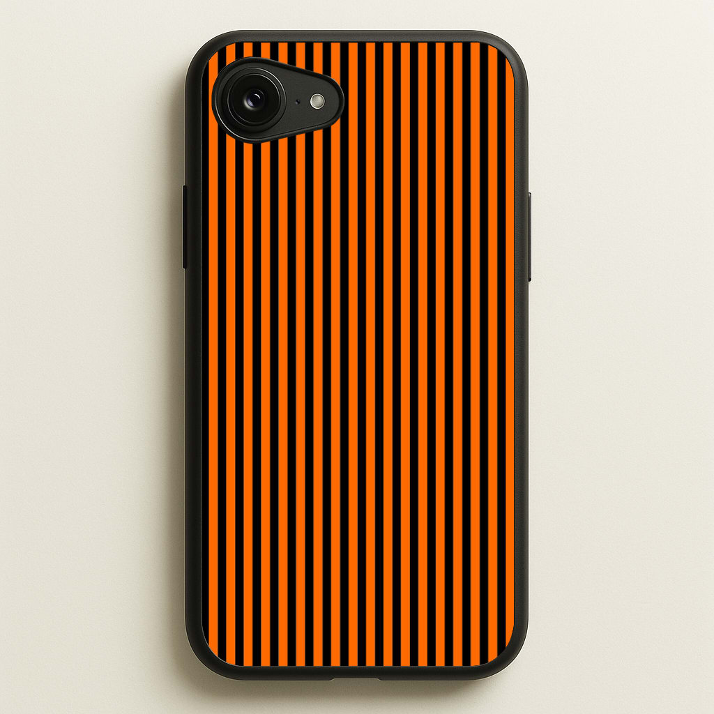 Orange & Black Stripe - Halloween Phone Case for iPhone 16e