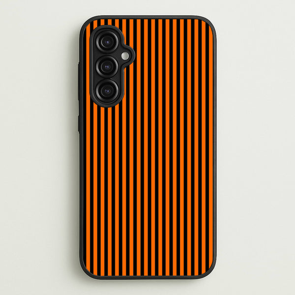 Orange & Black Stripe - Halloween Phone Case for Galaxy A14