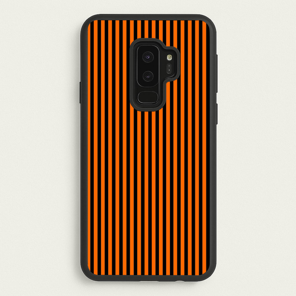 Orange & Black Stripe - Halloween Phone Case for Galaxy S9 Plus