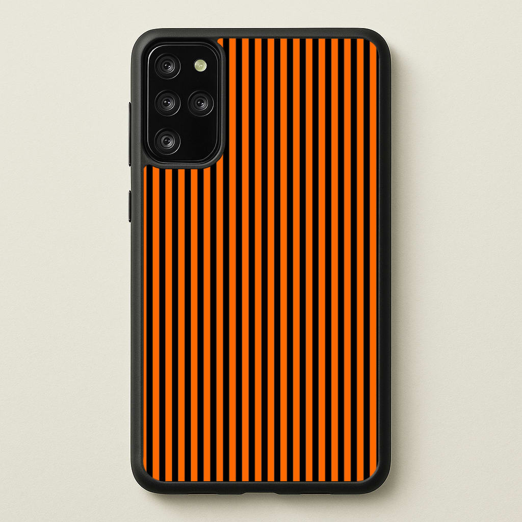 Orange & Black Stripe - Halloween Phone Case for Galaxy S20 Plus