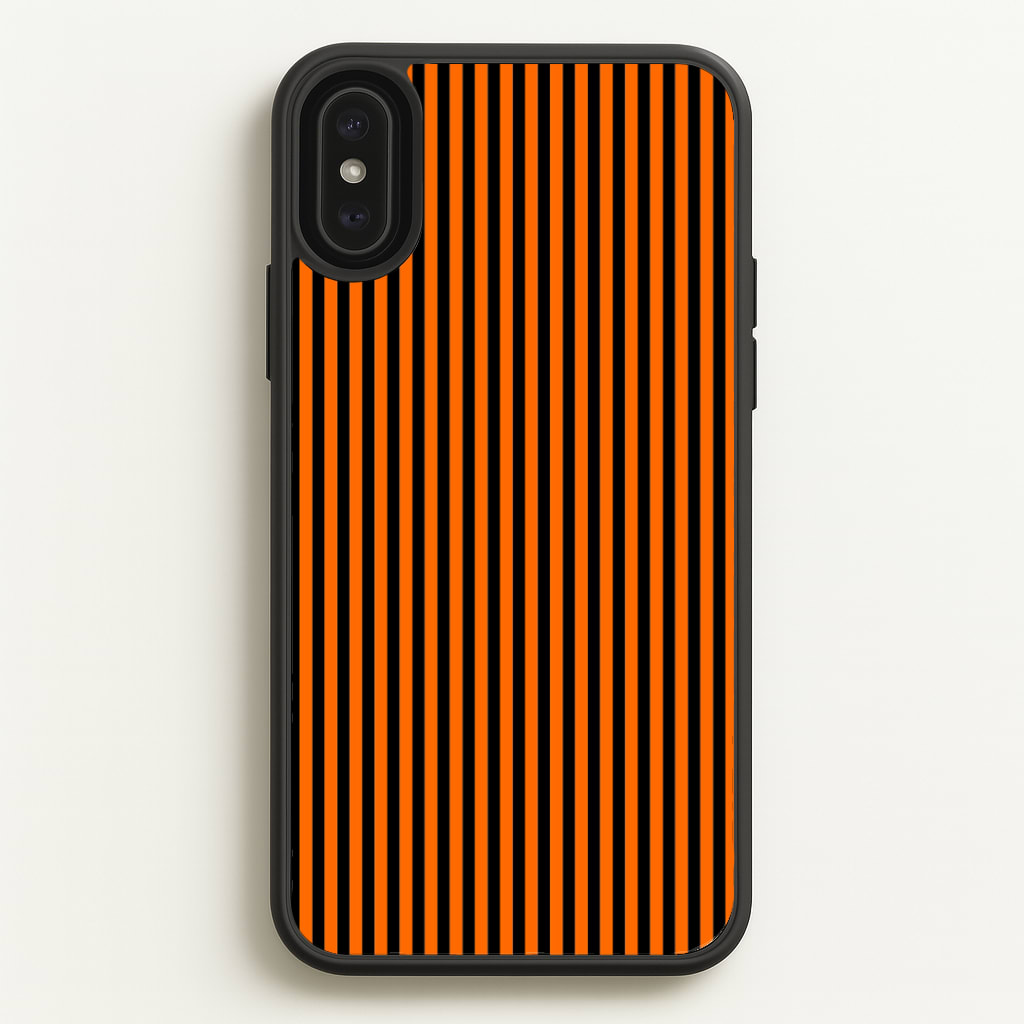 Orange & Black Stripe - Halloween Phone Case for iPhone XS Max