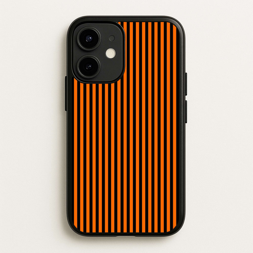 Orange & Black Stripe - Halloween Phone Case for iPhone 12 / 12 Pro