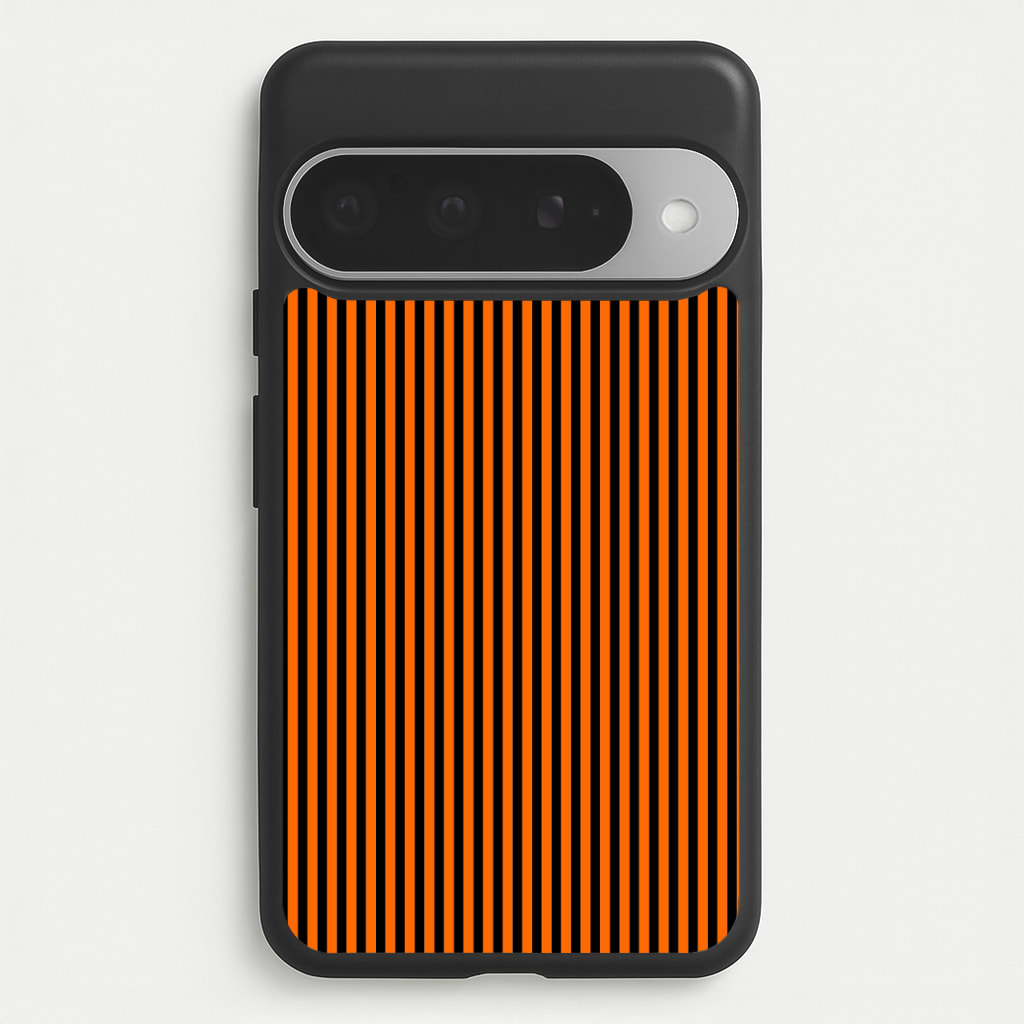 Orange & Black Stripe Phone Case for Google Pixel 10 Pro XL