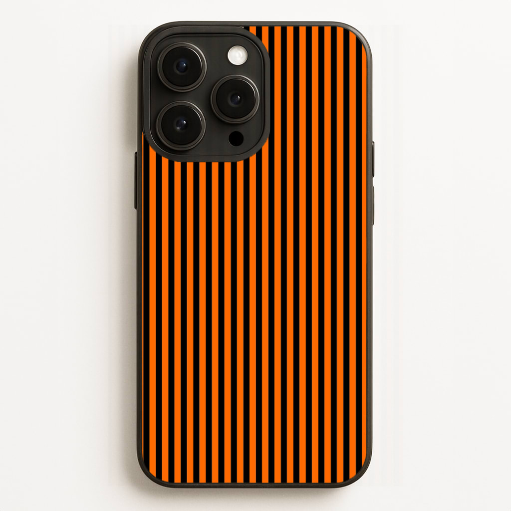 Orange & Black Stripe - Halloween Phone Case for iPhone 12 Pro Max