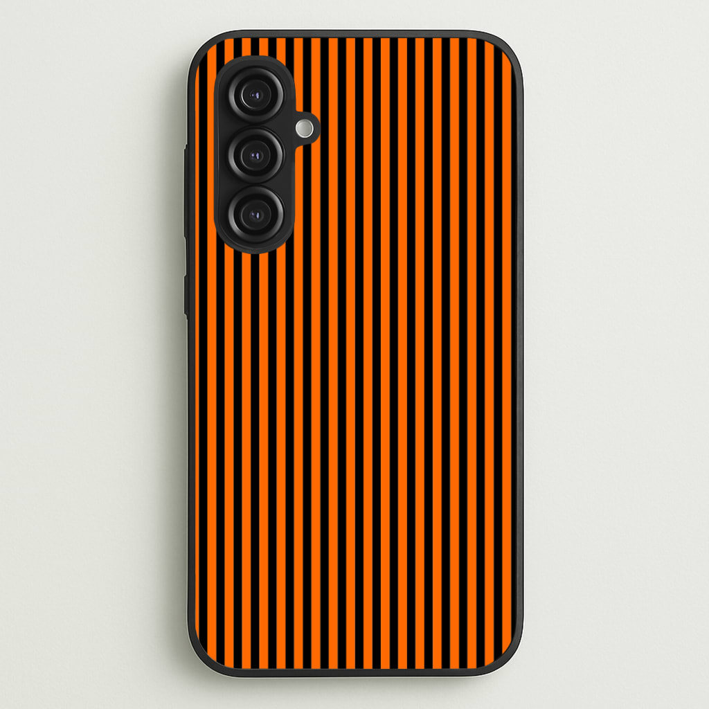 Orange & Black Stripe - Halloween Phone Case for Galaxy S23FE