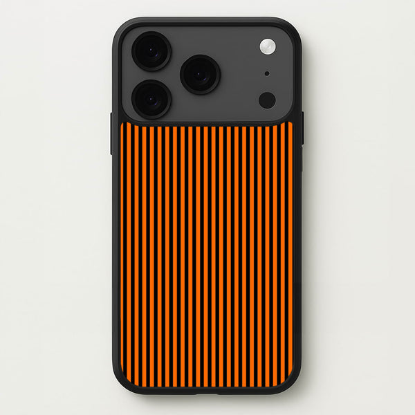 Orange & Black Stripe Phone Case for iPhone 17 Pro Max