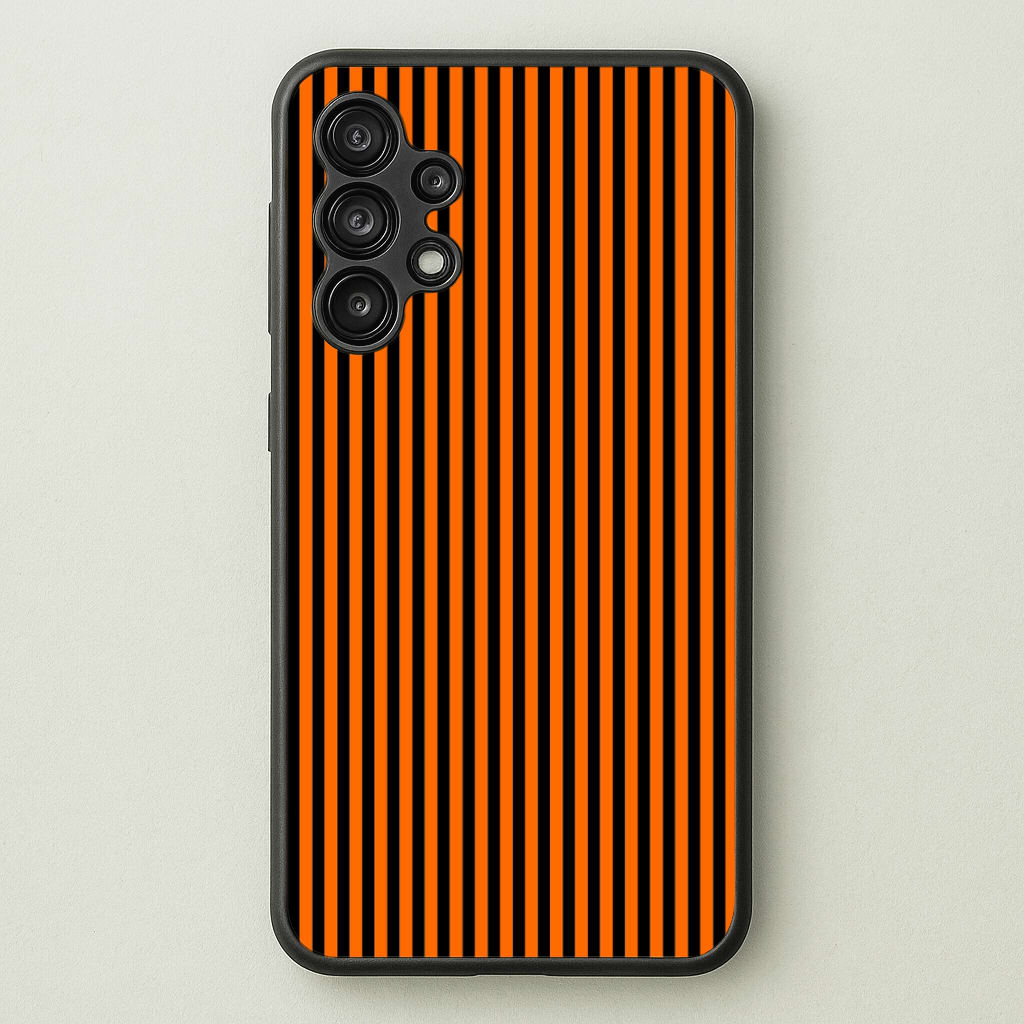 Orange & Black Stripe - Halloween Phone Case for Galaxy A13