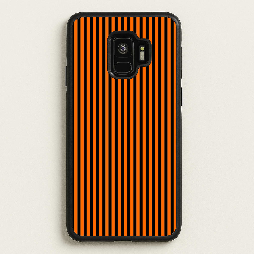 Orange & Black Stripe - Halloween Phone Case for Galaxy S9