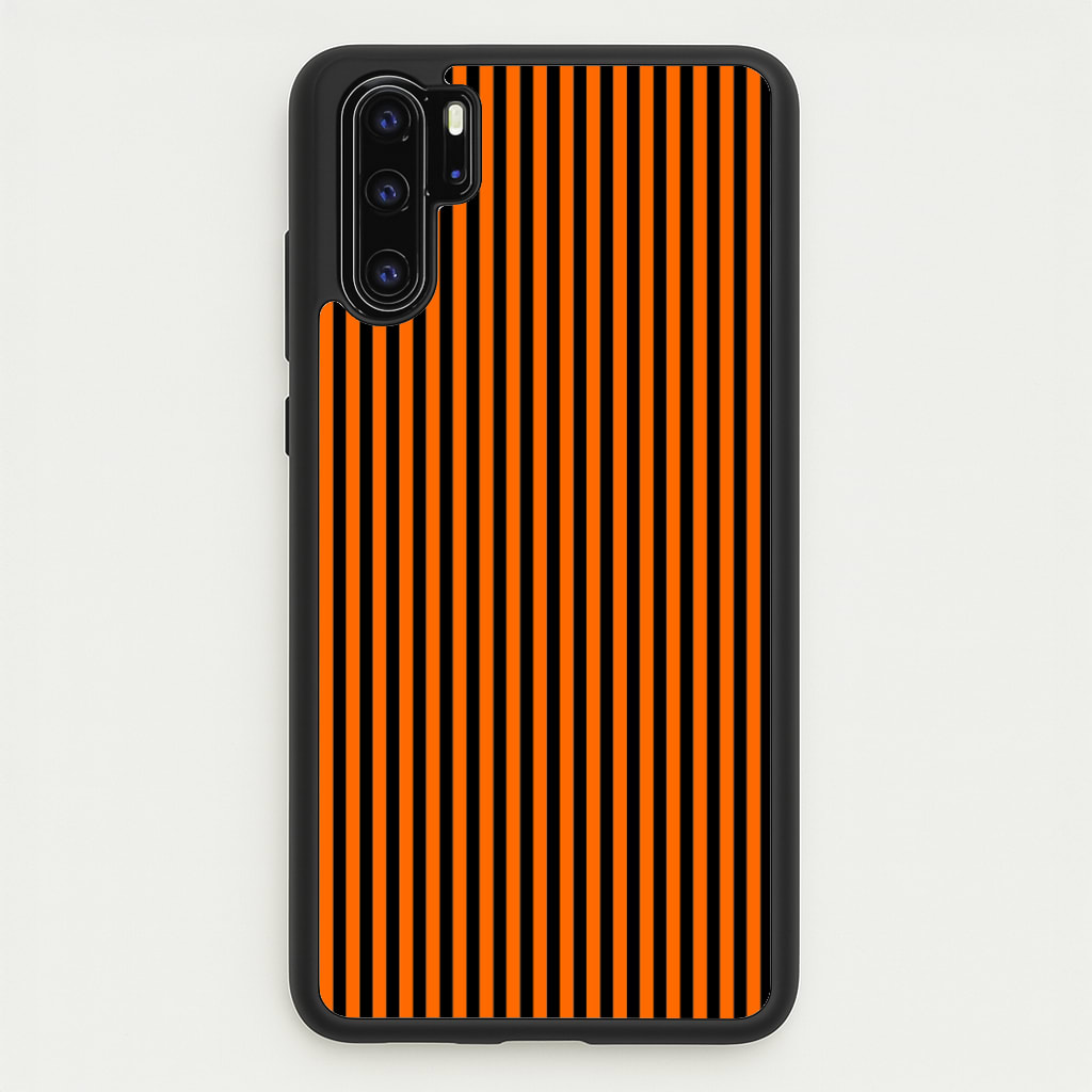 Orange & Black Stripe - Halloween Phone Case for Huawei P30 Pro